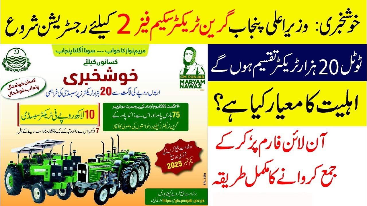 Punjab Green Tractor Scheme Phase 2 2025