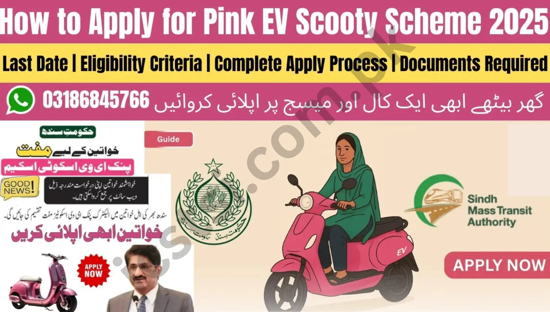 Sindh Free EV Scooty Scheme